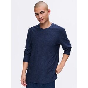 Outdoor Voices Mens‎ CloudKnit Long Sleeve T-Shirt M Navy Heather Soft Stretch